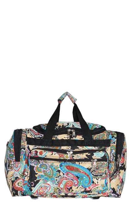 Printed Duffle Bag-T19-182-BK